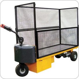 Tow Tractor with Caged Platform